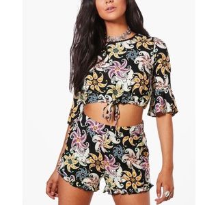 Boohoo Freyja Printed Woven Co-ord